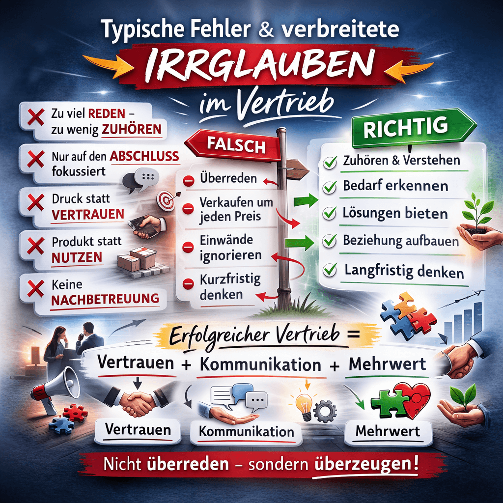 Typische Fehler & verbreitete Irrglauben im Vertrieb