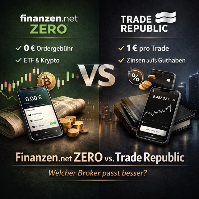 Finanzen.net ZERO vs. Trade Republic (2026) – Welcher Broker passt besser?